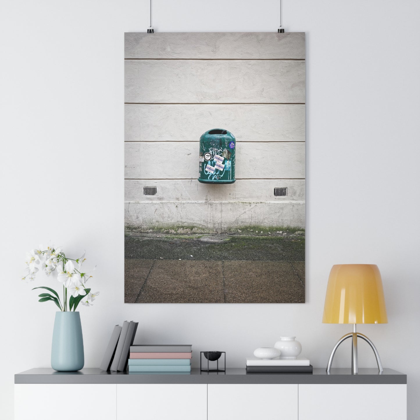 Giclée Art Print - Lonely city trashcan