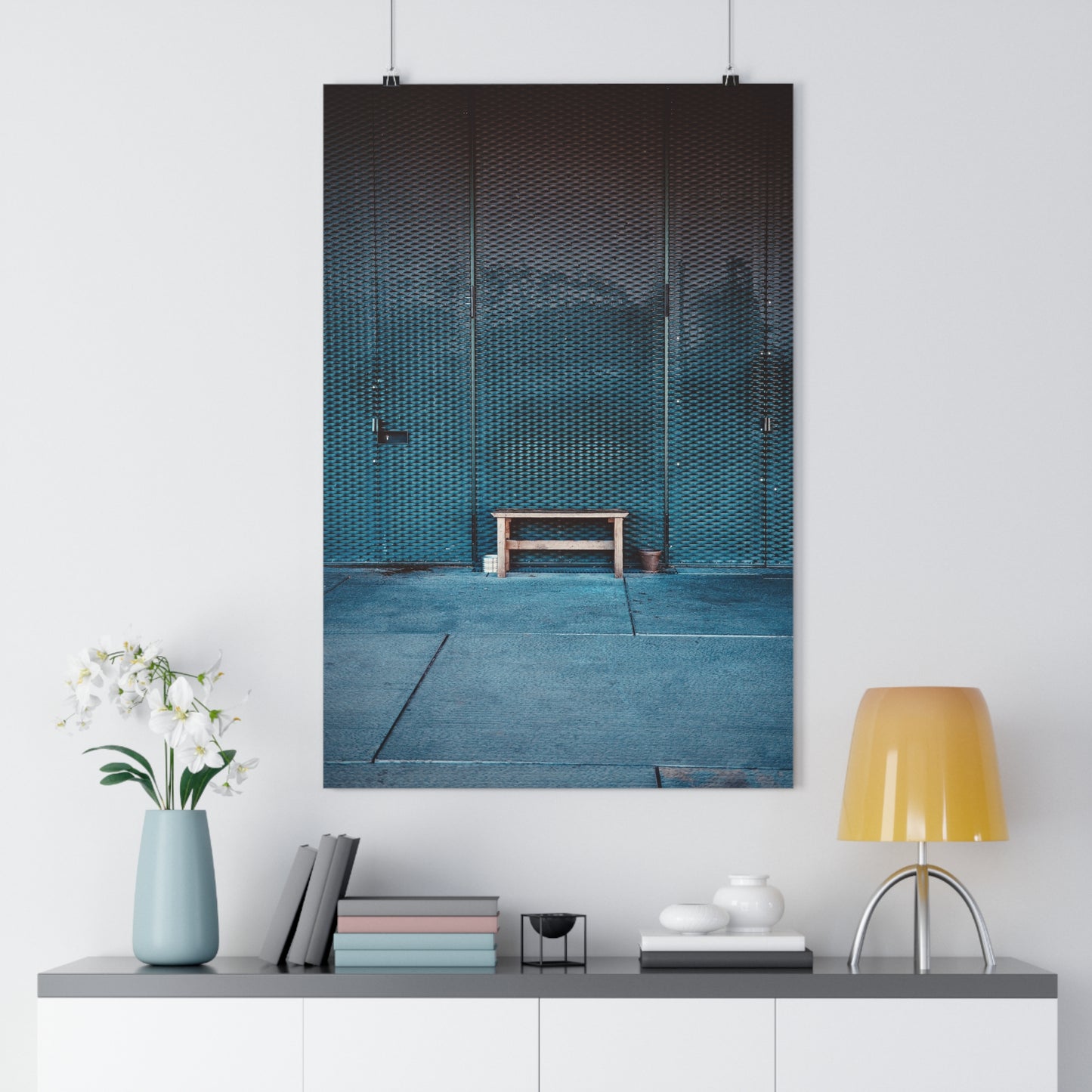 Giclée Art Print - Bench in blue (Limited Edition)
