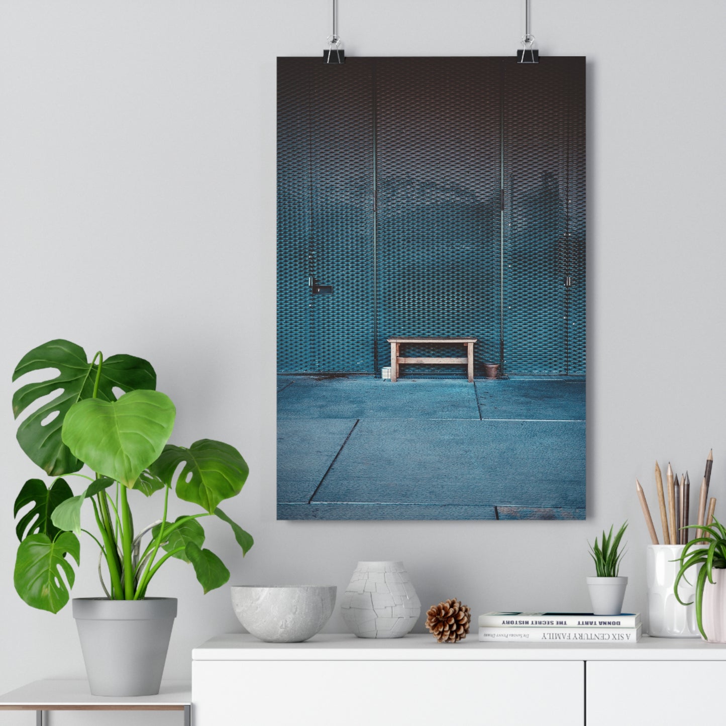 Giclée Art Print - Bench in blue (Limited Edition)