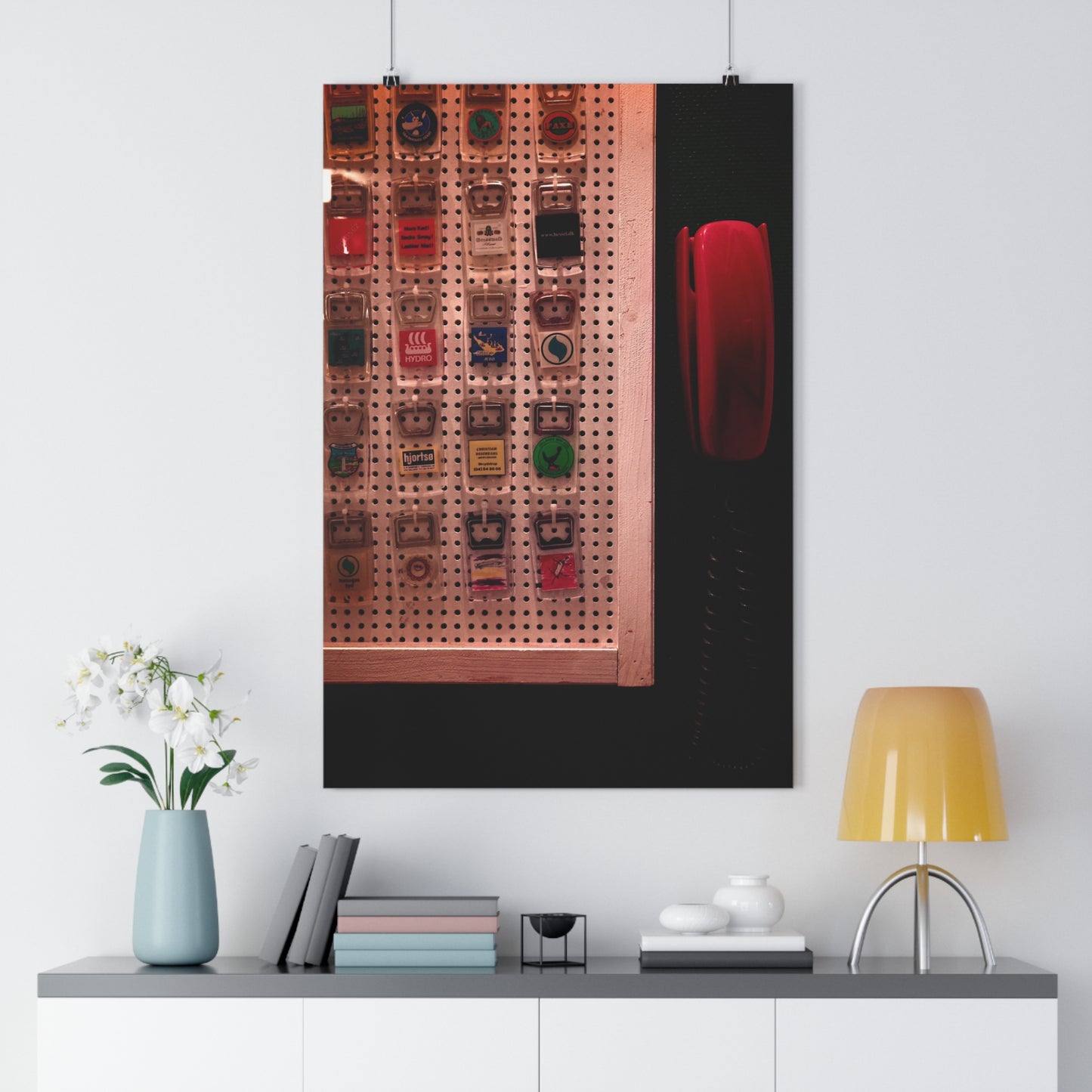 Giclée Art Print - Openers on a board with red phone