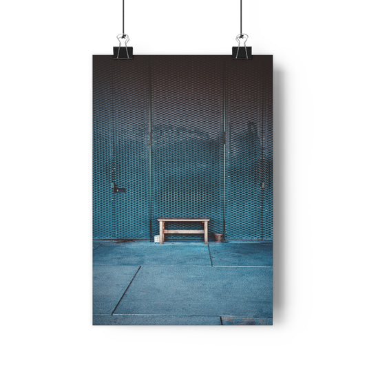 Giclée Art Print - Bench in blue (Limited Edition)